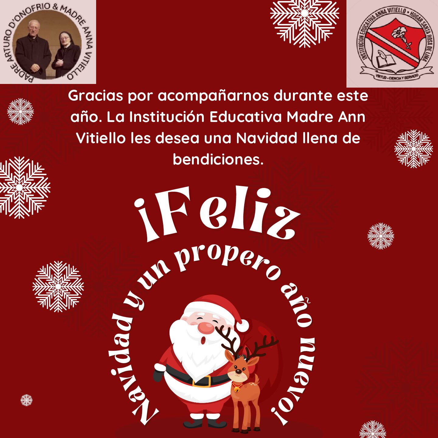 Tarjeta ¡Feliz Navidad! Ilustrada Santa Claus Rojo